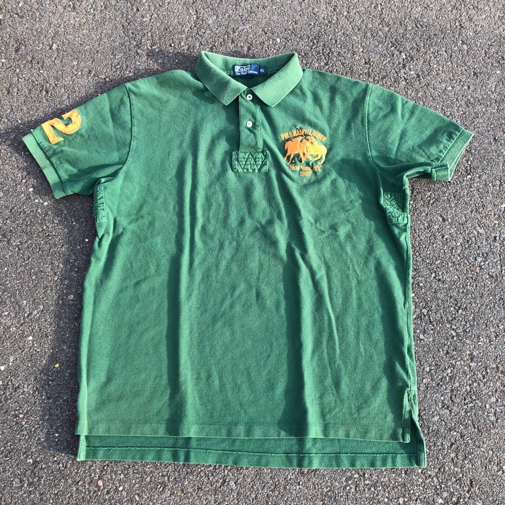 VINTAGE POLO RALPH LAUREN SHORT-SLEEVE RUGBY POLO